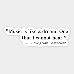 Beethoven Quote Sticker